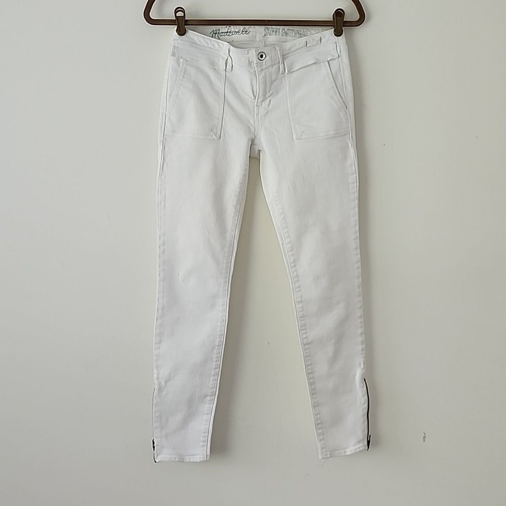 Madewell Skinny Switchyard White Denim Jeans 26 (A1)